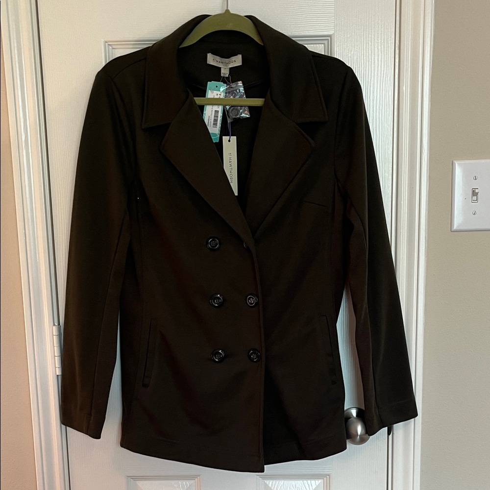 NWT 41 Hawthorn Londyn Knit Double Breasted Jacket